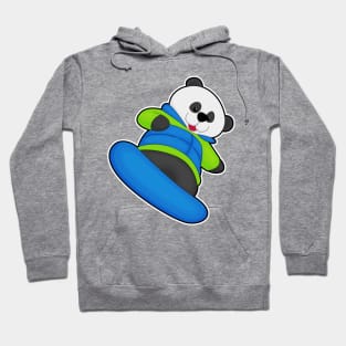 Panda as Snowboarder with Snowboard Hoodie